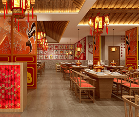 仟红焰丨北京火锅店设计