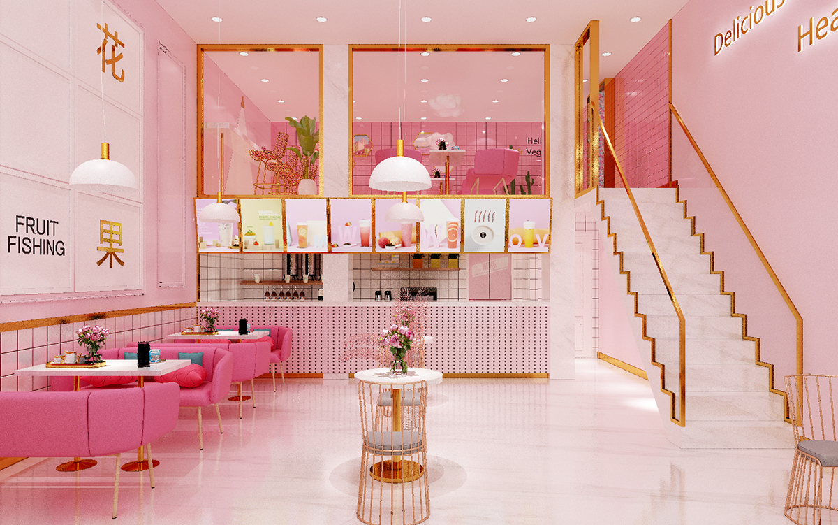 冰淇淋甜品店丨餐饮空间设计01