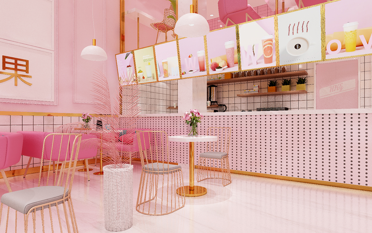 冰淇淋甜品店丨餐饮空间设计05
