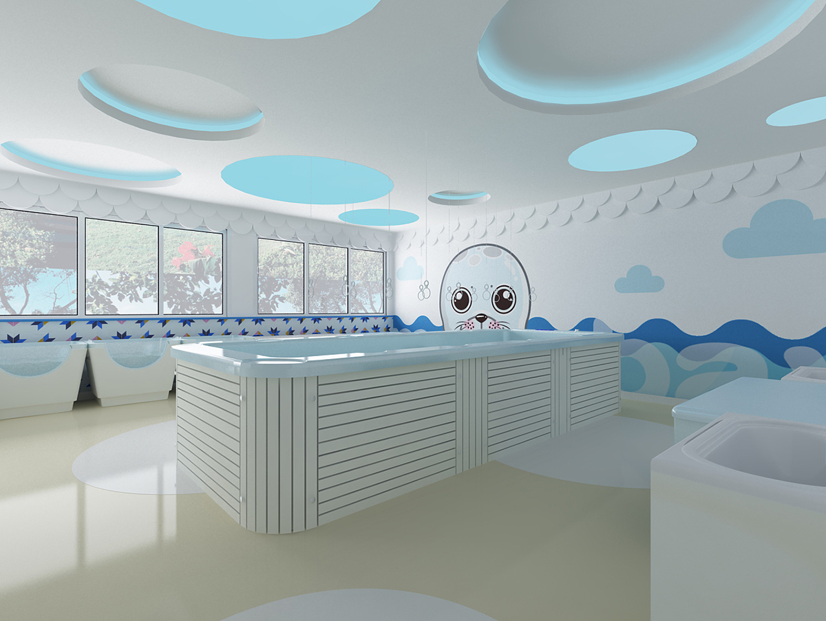 郑州亲子游泳馆装修设计少儿空间设计|空间|室内设计|克拉美设计 - 原创作品 - 站酷 (ZCOOL)